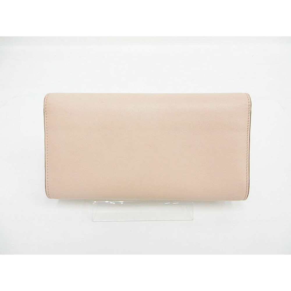 Chloe Beige Wallet Flap Georgia Leather Long